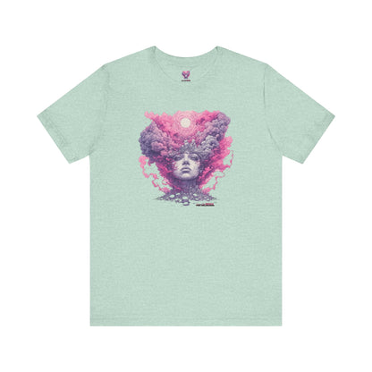 Dreamy Cosmic Graphic Tee - Unisex Tee, Festival Fashion, Bohemian Style, Unique Art Shirt, Gift for Space Lovers