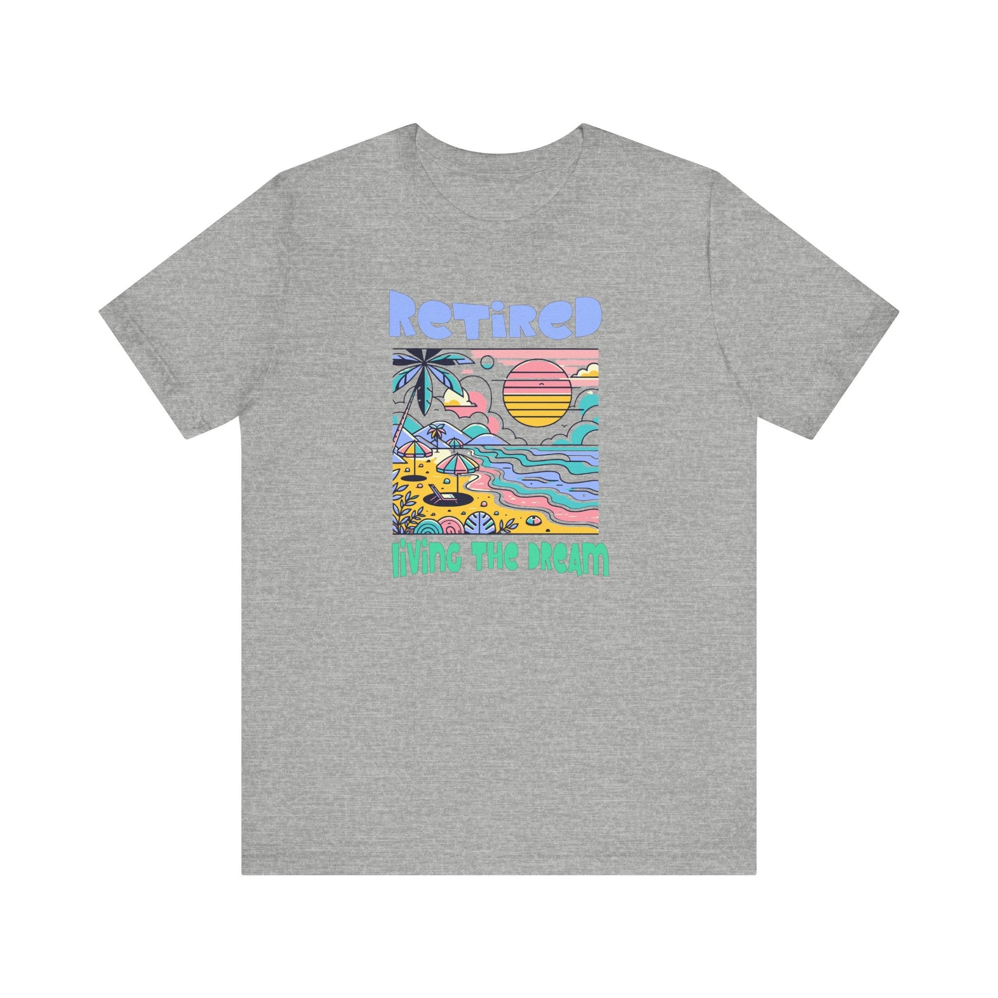 Retired Life T-Shirt, Vintage Graphic T-Shirt, Unisex Casual Wear, Perfect Retirement Gift, Summer Vibes Shirt, Beach Lover Apparel Printify T-Shirt Nordic Seoul Designs LLC
