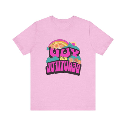 Mirror Image Unisex T-shirt,  You Are Beautiful Tee, Inspirational Printify T-Shirt Nordic Seoul Designs LLC