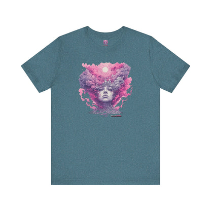 Dreamy Cosmic Graphic Tee - Unisex Tee, Festival Fashion, Bohemian Style, Unique Art Shirt, Gift for Space Lovers