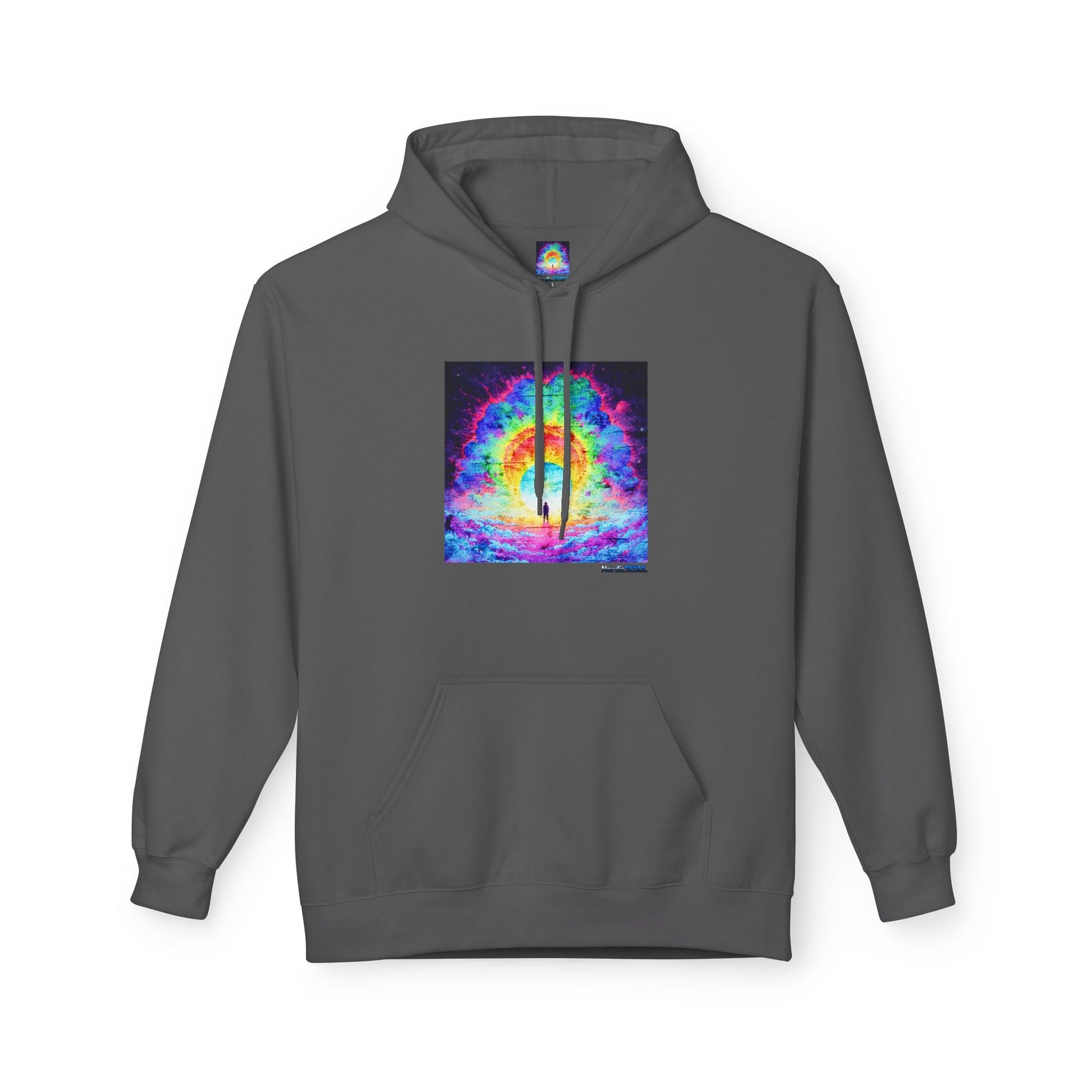 Colorful Cosmic Hoodie | Unisex Fleece Pullover Sweatshirt, Psychedelic Art, Cozy Comfort Printify Hoodie Nordic Seoul Designs LLC