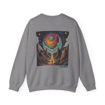 Cosmic Adventure Crewneck Sweatshirt, Comfortable Unisex Pullover, Perfect for Stargazers, Gift for Space Lovers, Stylish and Cozy Outfit Printify Sweatshirt Nordic Seoul Designs LLC