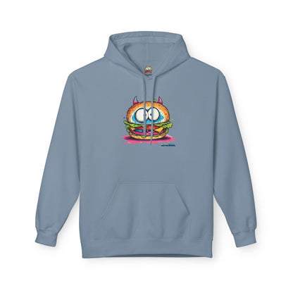 Colorful Graphic Sandwich Monster Hoodie, Unisex Casual Wear, Gift for Foodies, Cozy Style for Everyday Printify Hoodie Nordic Seoul Designs LLC