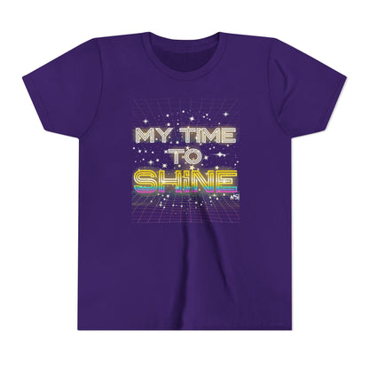 Youth My Time to Shine T-shirt, Inspirational Unisex Tee Printify Kids clothes Nordic Seoul Designs LLC
