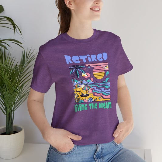 Retired Life T-Shirt, Vintage Graphic T-Shirt, Unisex Casual Wear, Perfect Retirement Gift, Summer Vibes Shirt, Beach Lover Apparel Printify T-Shirt Nordic Seoul Designs LLC
