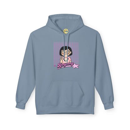 Korean Character Hoodie – Annyeong Graphic Sweatshirt, Kawaii Korean Style Pullover
