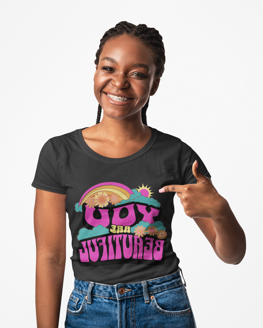 Mirror Image Unisex T-shirt,  You Are Beautiful Tee, Inspirational Printify T-Shirt Nordic Seoul Designs LLC
