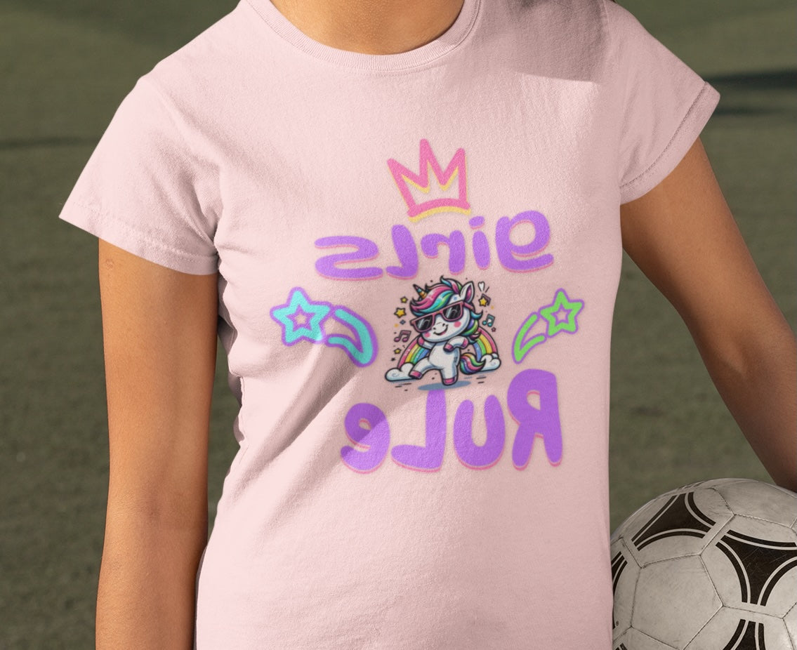 Mirror Image T-shirt! Girls Rule Youth Tee, Inspirational Printify Kids clothes Nordic Seoul Designs LLC