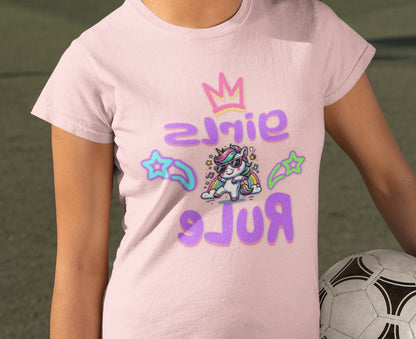 Mirror Image T-shirt! Girls Rule Youth Tee, Inspirational Printify Kids clothes Nordic Seoul Designs LLC