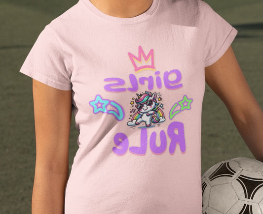 Mirror Image T-shirt! Girls Rule Youth Tee, Inspirational Printify Kids clothes Nordic Seoul Designs LLC
