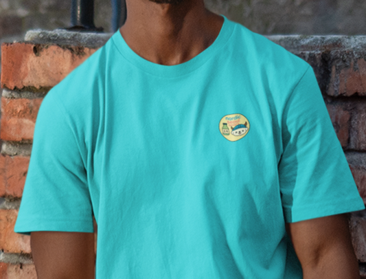 Short Sleeve Signature Logo T-Shirt-Nordic Seoul Designs, Featuring Soju Bottle and Viking Puppy Printify T-Shirt Nordic Seoul Designs LLC