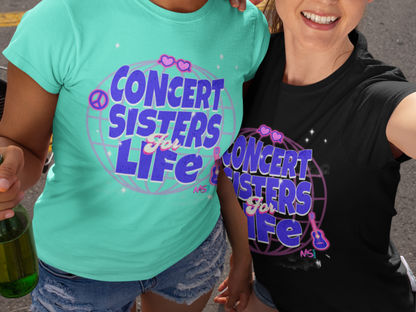 Concert Sisters for Life T-Shirt – Perfect Tee for Music Lovers & Best Friends Printify T-Shirt Nordic Seoul Designs LLC