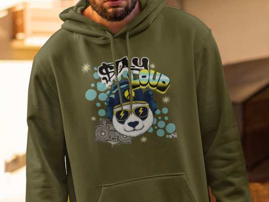 Stay Loud Panda Hoodie-Graphic Streetwear Printify Hoodie Nordic Seoul Designs LLC