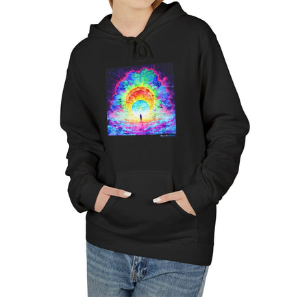 Colorful Cosmic Hoodie | Unisex Fleece Pullover Sweatshirt, Psychedelic Art, Cozy Comfort Printify Hoodie Nordic Seoul Designs LLC