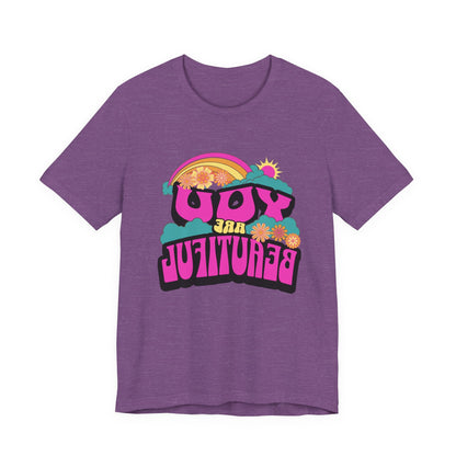 Mirror Image Unisex T-shirt,  You Are Beautiful Tee, Inspirational Printify T-Shirt Nordic Seoul Designs LLC