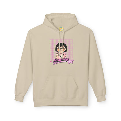 Korean Character Hoodie – Annyeong Graphic Sweatshirt, Kawaii Korean Style Pullover