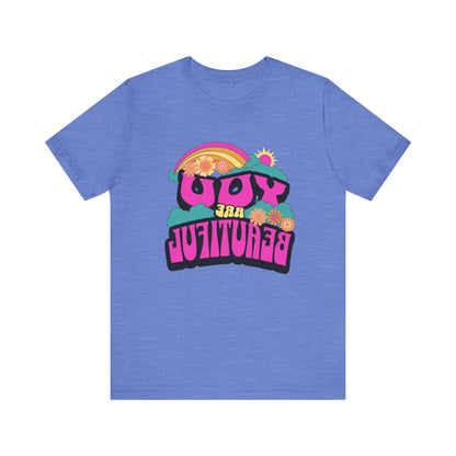 Mirror Image Unisex T-shirt,  You Are Beautiful Tee, Inspirational Printify T-Shirt Nordic Seoul Designs LLC