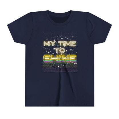 Youth My Time to Shine T-shirt, Inspirational Unisex Tee Printify Kids clothes Nordic Seoul Designs LLC