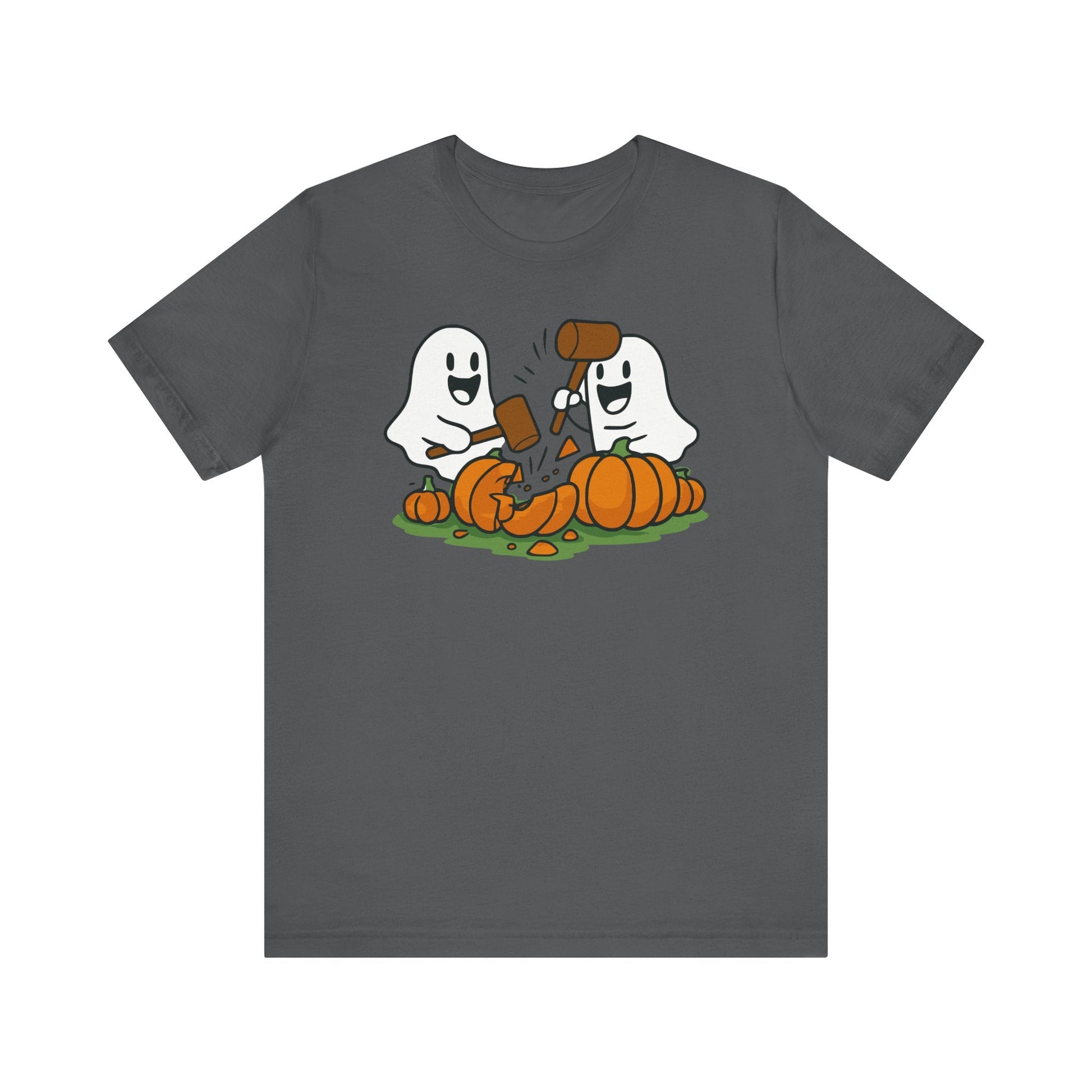Ghosts Smashing Pumpkins Tee, Funny Pun, Unisex Short Sleeve Shirt, Fall Vibes, Halloween Gift Printify T-Shirt Nordic Seoul Designs LLC Nordic Seoul Designs LLC