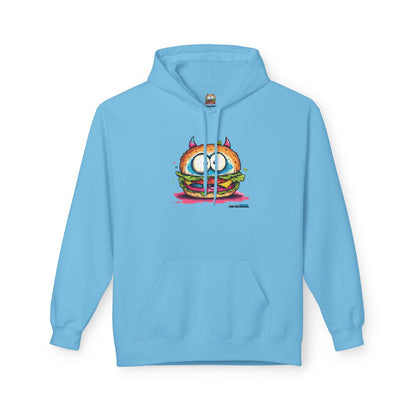 Colorful Graphic Sandwich Monster Hoodie, Unisex Casual Wear, Gift for Foodies, Cozy Style for Everyday Printify Hoodie Nordic Seoul Designs LLC