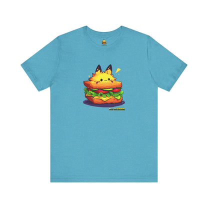 Cute Pika Sandwich Tee, Graphic T-Shirt, Fun Unisex Tee, Quirky Animal Shirt, Casual Everyday Wear Printify T-Shirt Nordic Seoul Designs LLC