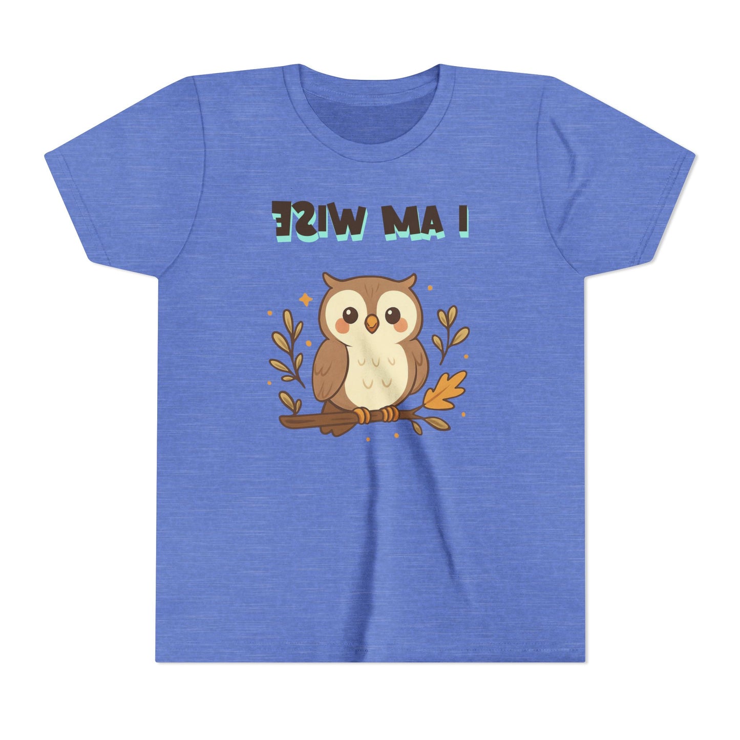 Mirror Image Tee- Wise Owl Youth Tee – Cute Animal T-Shirt for Kids, Gift for Birthdays, School Events, Nature Lovers, Fun Casual Wear
