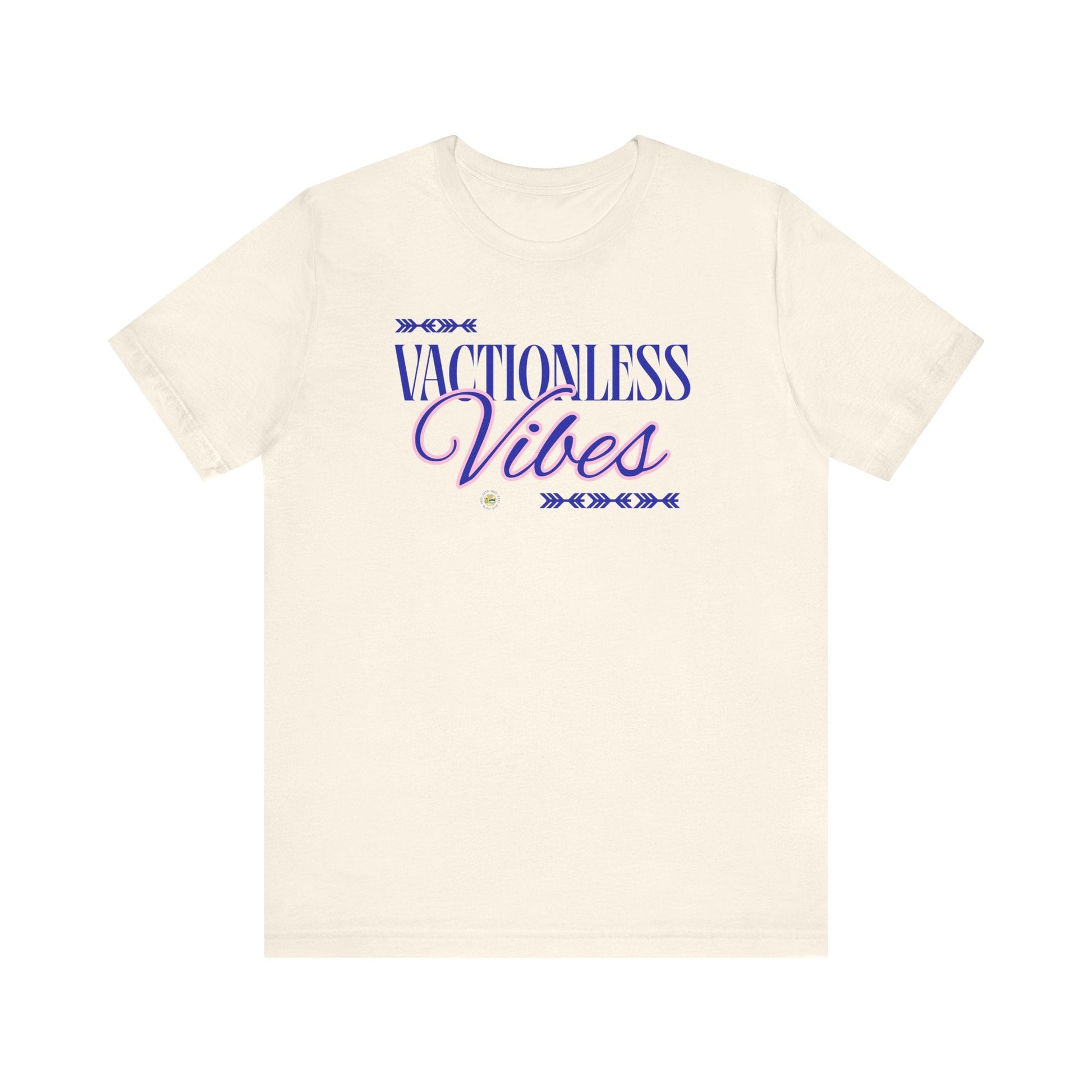 Vacationless Vibes T-Shirt – Funny Graphic Tee, Casual Unisex Travel-Inspired Shirt Printify T-Shirt Nordic Seoul Designs LLC