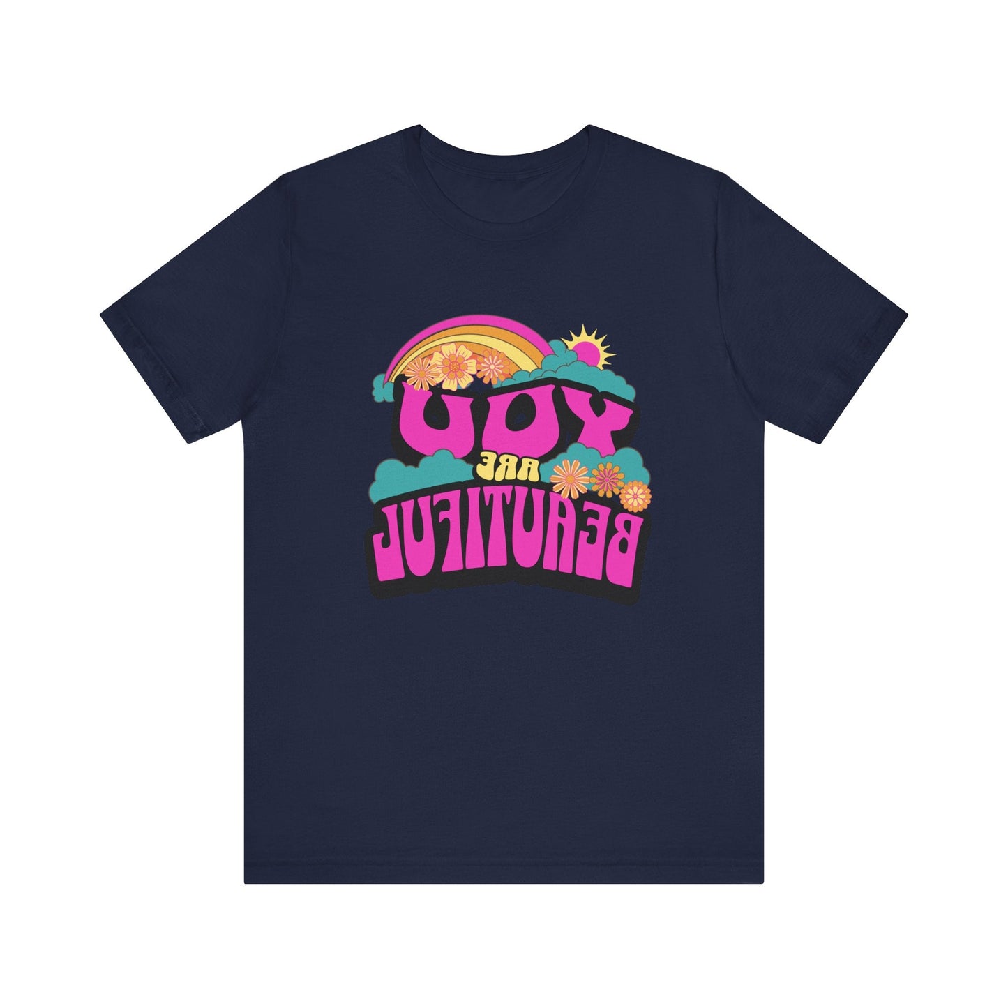 Mirror Image Unisex T-shirt,  You Are Beautiful Tee, Inspirational Printify T-Shirt Nordic Seoul Designs LLC