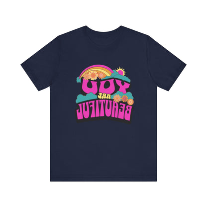 Mirror Image Unisex T-shirt,  You Are Beautiful Tee, Inspirational Printify T-Shirt Nordic Seoul Designs LLC