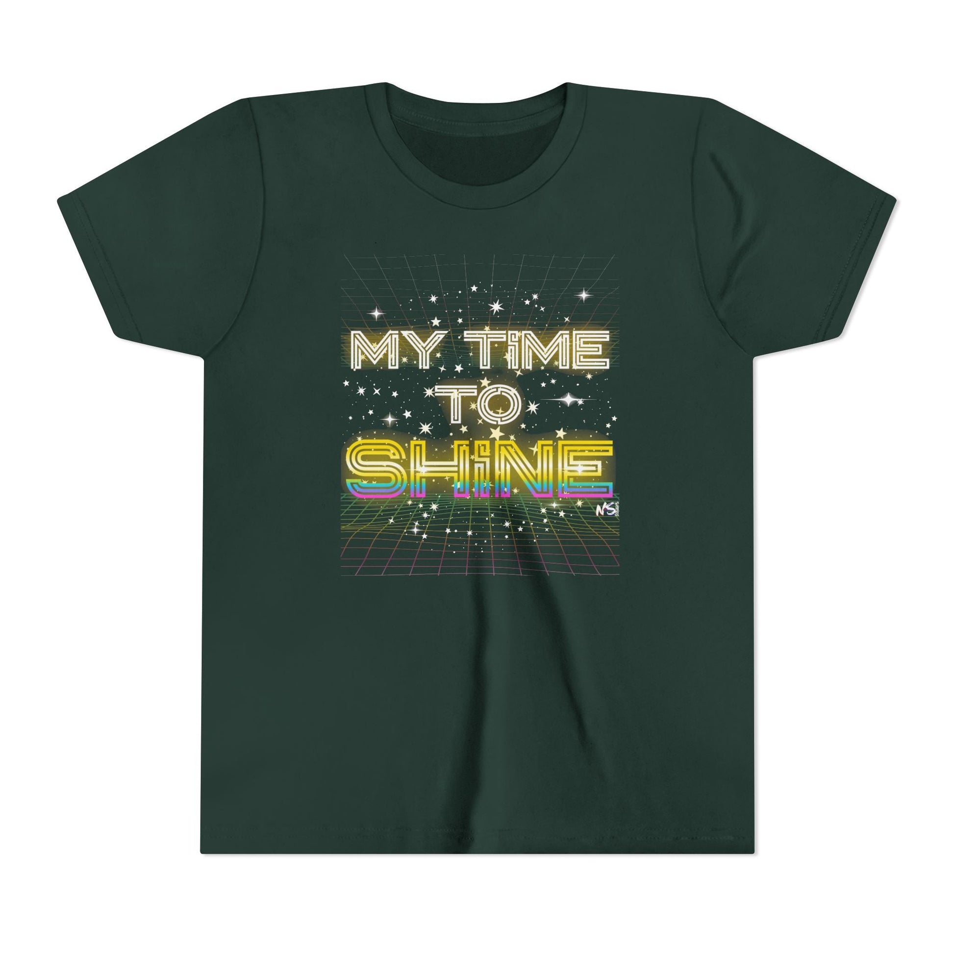 Youth My Time to Shine T-shirt, Inspirational Unisex Tee Printify Kids clothes Nordic Seoul Designs LLC