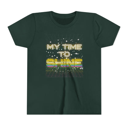 Youth My Time to Shine T-shirt, Inspirational Unisex Tee Printify Kids clothes Nordic Seoul Designs LLC