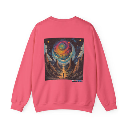 Cosmic Adventure Crewneck Sweatshirt, Comfortable Unisex Pullover, Perfect for Stargazers, Gift for Space Lovers, Stylish and Cozy Outfit Printify Sweatshirt Nordic Seoul Designs LLC