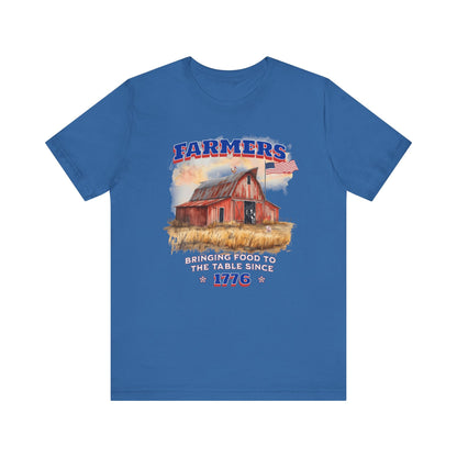 Farmers Bringing Food to Table Unisex T-Shirt, Farm life, Country Living Printify T-Shirt Nordic Seoul Designs LLC