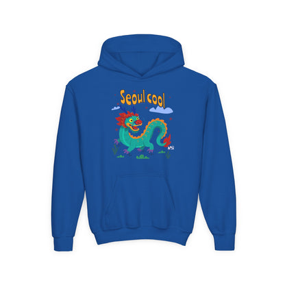 Youth Seoul Cool Hoodie-Colorful Dragon Graphic Korean Streetwear