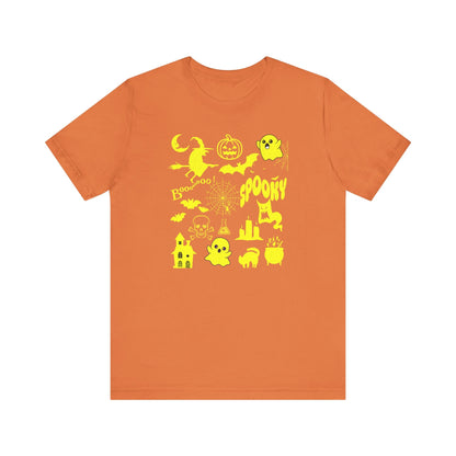 Halloween Collage Unisex T-Shirt, Spooky, Graphic Tee Printify T-Shirt Nordic Seoul Designs LLC