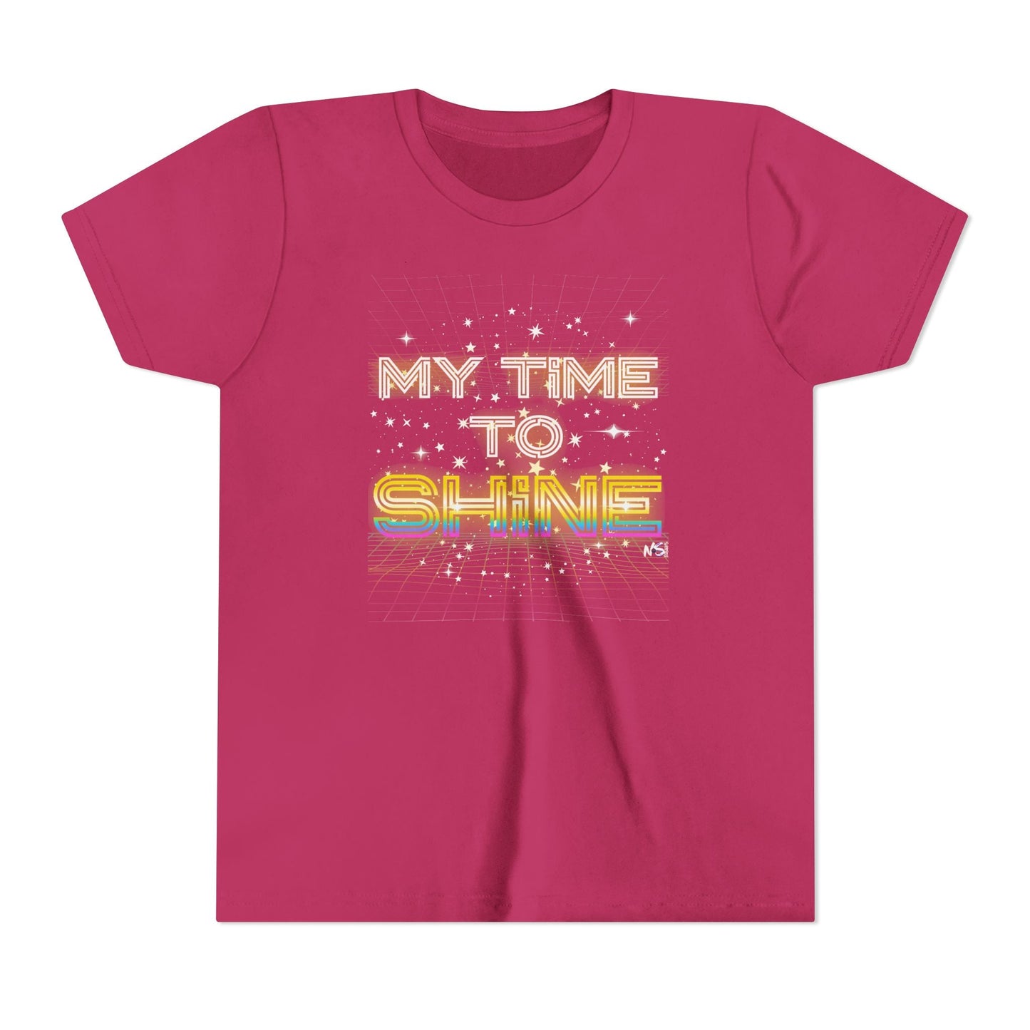 Youth My Time to Shine T-shirt, Inspirational Unisex Tee Printify Kids clothes Nordic Seoul Designs LLC