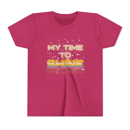 Youth My Time to Shine T-shirt, Inspirational Unisex Tee Printify Kids clothes Nordic Seoul Designs LLC