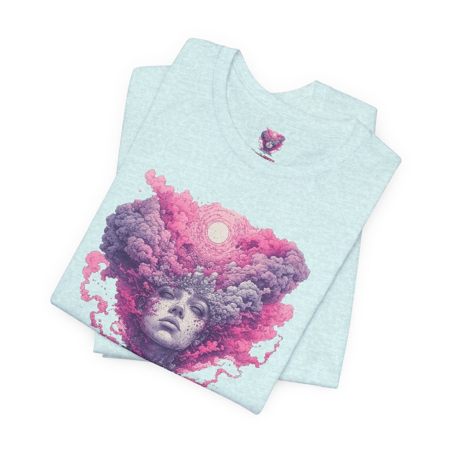Dreamy Cosmic Graphic Tee - Unisex Tee, Festival Fashion, Bohemian Style, Unique Art Shirt, Gift for Space Lovers