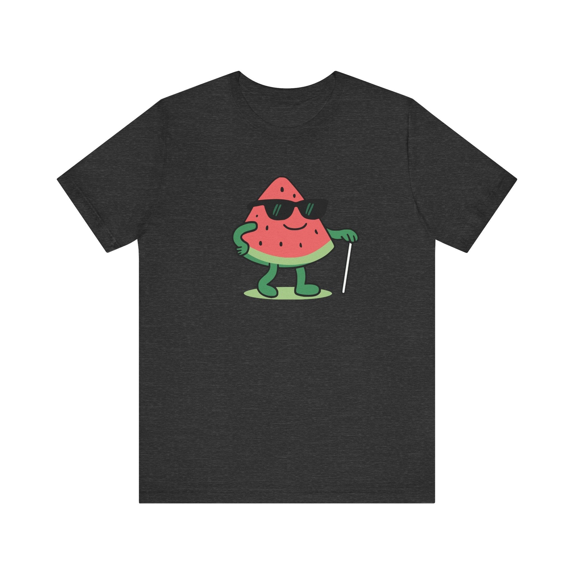 A Blind Melon Watermelon T-Shirt, Funny Sunglasses Watermelon Pun Tee | Summer Fruit Graphic Unisex Shirt, Watermelon Graphic T-Shirt Printify T-Shirt Nordic Seoul Designs LLC Nordic Seoul Designs LLC