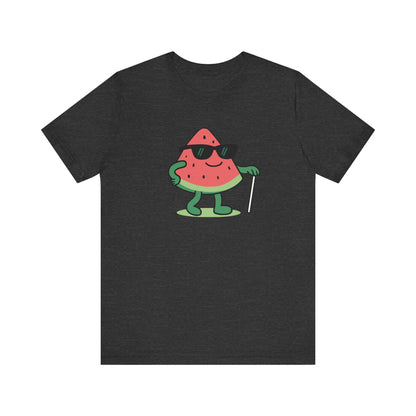 A Blind Melon Watermelon T-Shirt, Funny Sunglasses Watermelon Pun Tee | Summer Fruit Graphic Unisex Shirt, Watermelon Graphic T-Shirt Printify T-Shirt Nordic Seoul Designs LLC Nordic Seoul Designs LLC