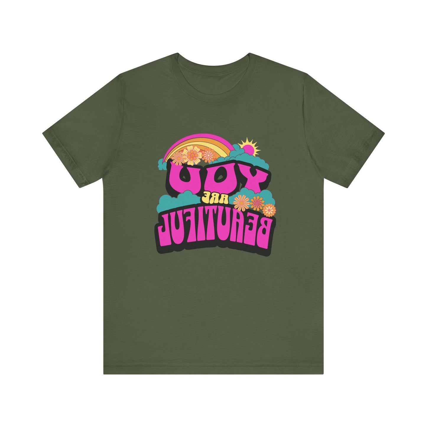 Mirror Image Unisex T-shirt,  You Are Beautiful Tee, Inspirational Printify T-Shirt Nordic Seoul Designs LLC