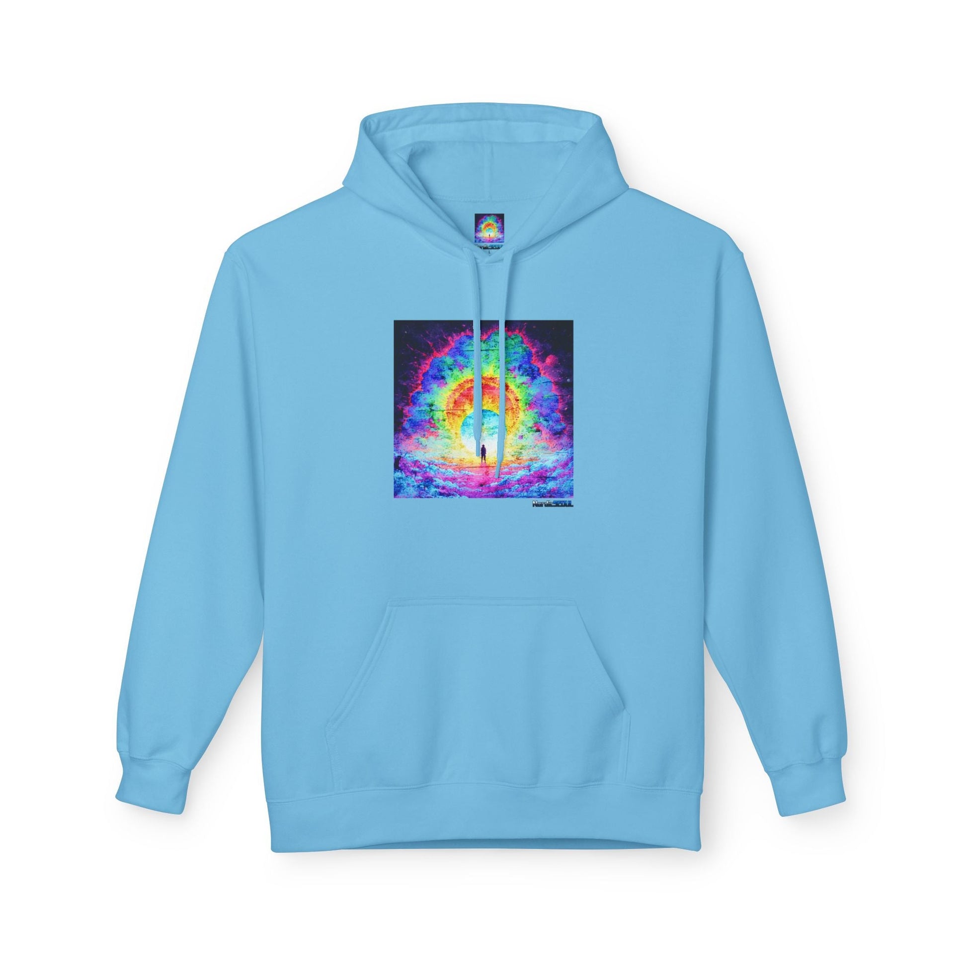 Colorful Cosmic Hoodie | Unisex Fleece Pullover Sweatshirt, Psychedelic Art, Cozy Comfort Printify Hoodie Nordic Seoul Designs LLC