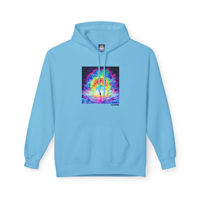 Colorful Cosmic Hoodie | Unisex Fleece Pullover Sweatshirt, Psychedelic Art, Cozy Comfort Printify Hoodie Nordic Seoul Designs LLC