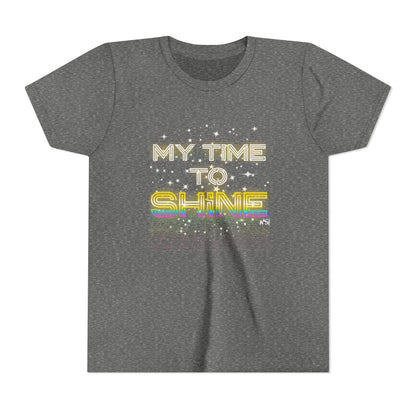 Youth My Time to Shine T-shirt, Inspirational Unisex Tee Printify Kids clothes Nordic Seoul Designs LLC