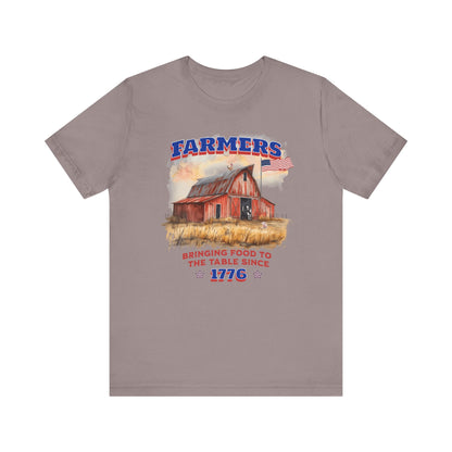 Farmers Bringing Food to Table Unisex T-Shirt, Farm life, Country Living Printify T-Shirt Nordic Seoul Designs LLC