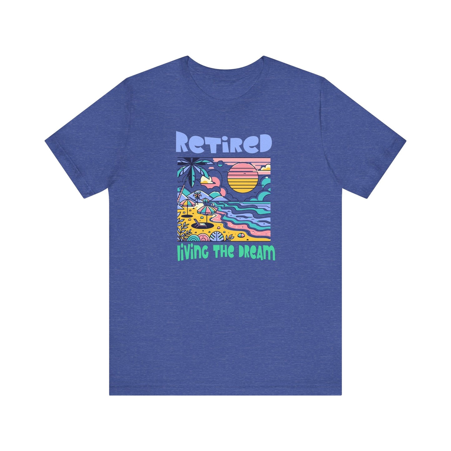 Retired Life T-Shirt, Vintage Graphic T-Shirt, Unisex Casual Wear, Perfect Retirement Gift, Summer Vibes Shirt, Beach Lover Apparel Printify T-Shirt Nordic Seoul Designs LLC