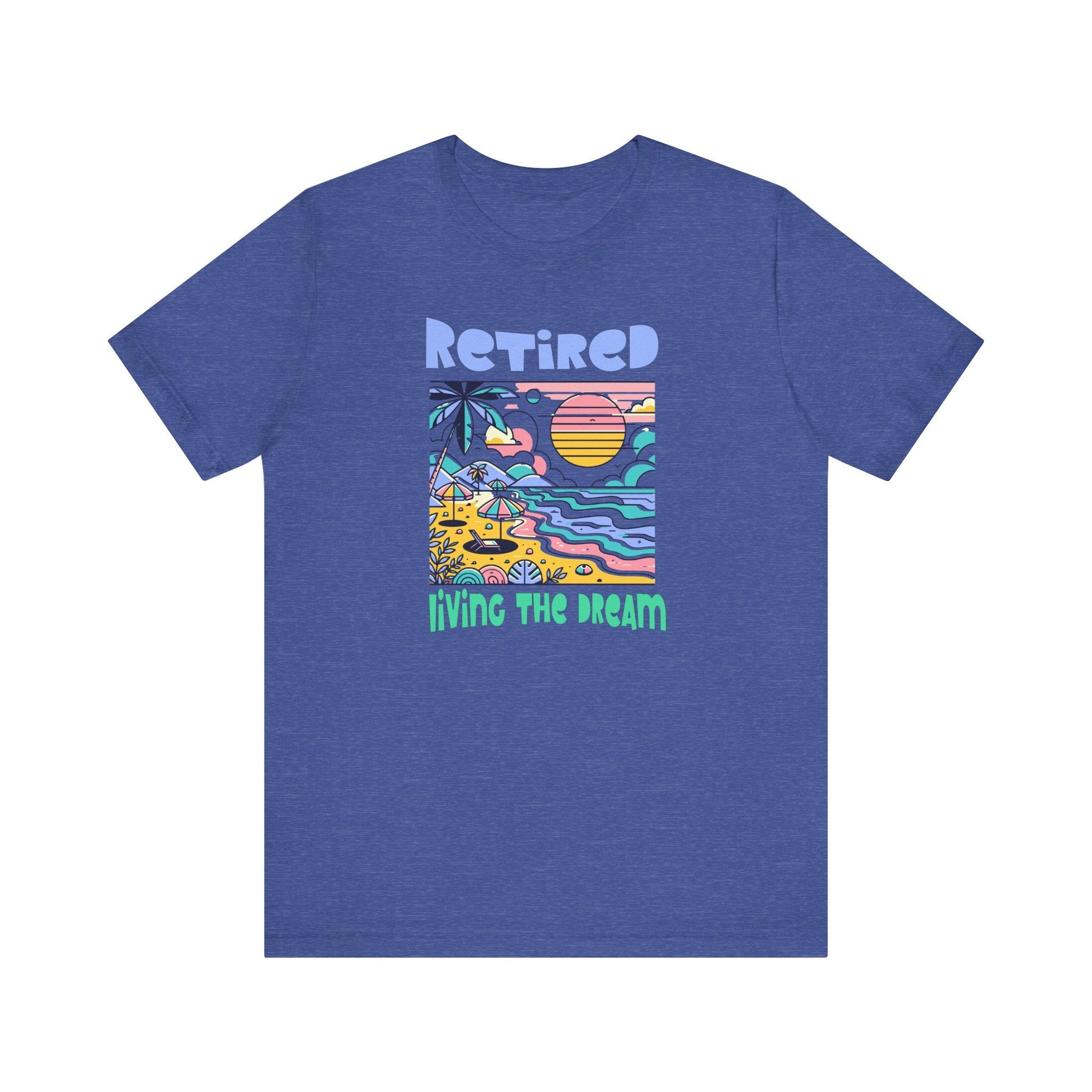 Retired Life T-Shirt, Vintage Graphic T-Shirt, Unisex Casual Wear, Perfect Retirement Gift, Summer Vibes Shirt, Beach Lover Apparel Printify T-Shirt Nordic Seoul Designs LLC