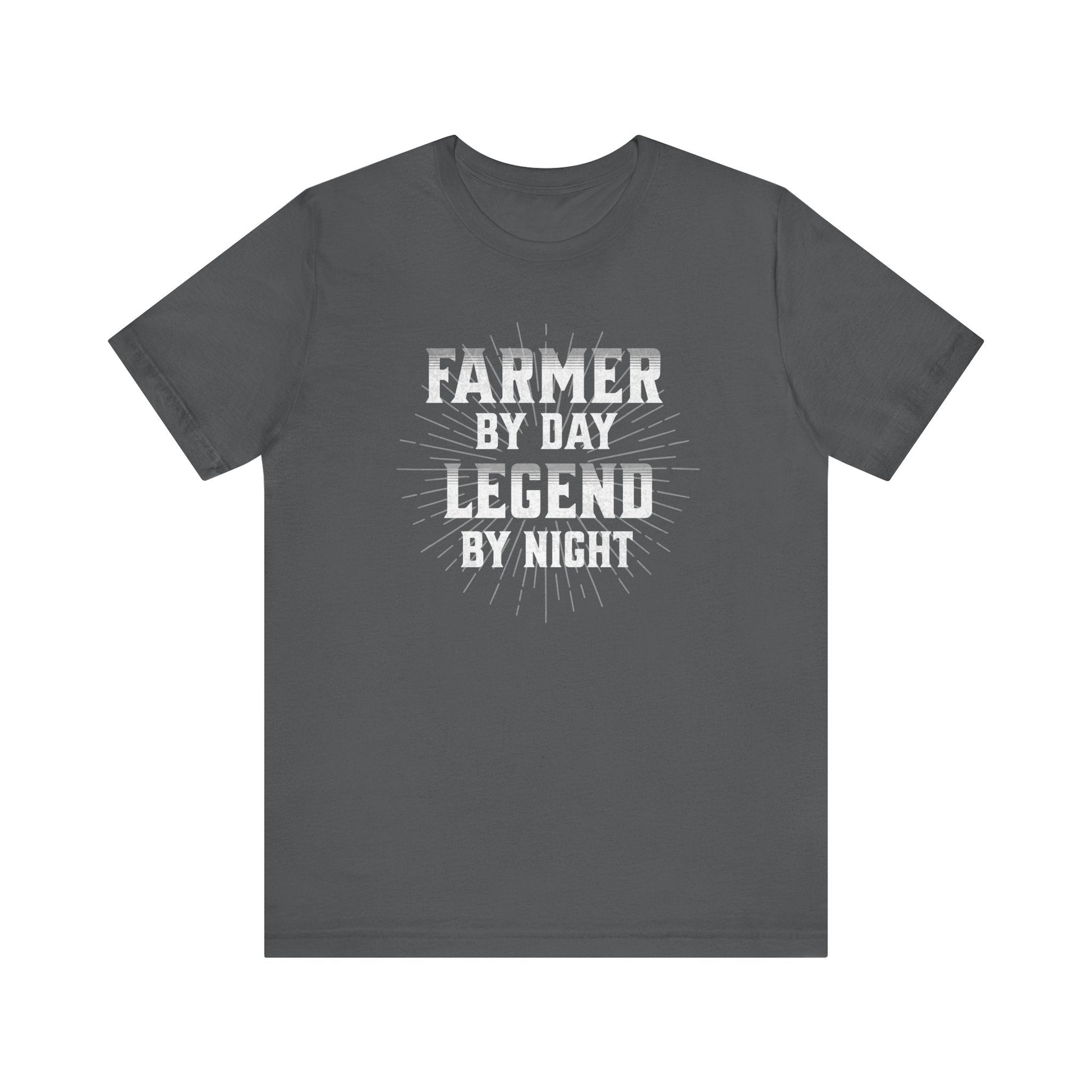 Farmer By Day Legend By Night T-Shirt – Funny Farming Graphic Tee, Unisex Casual Shirt Printify T-Shirt Nordic Seoul Designs LLC