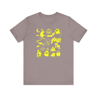 Halloween Collage Unisex T-Shirt, Spooky, Graphic Tee Printify T-Shirt Nordic Seoul Designs LLC