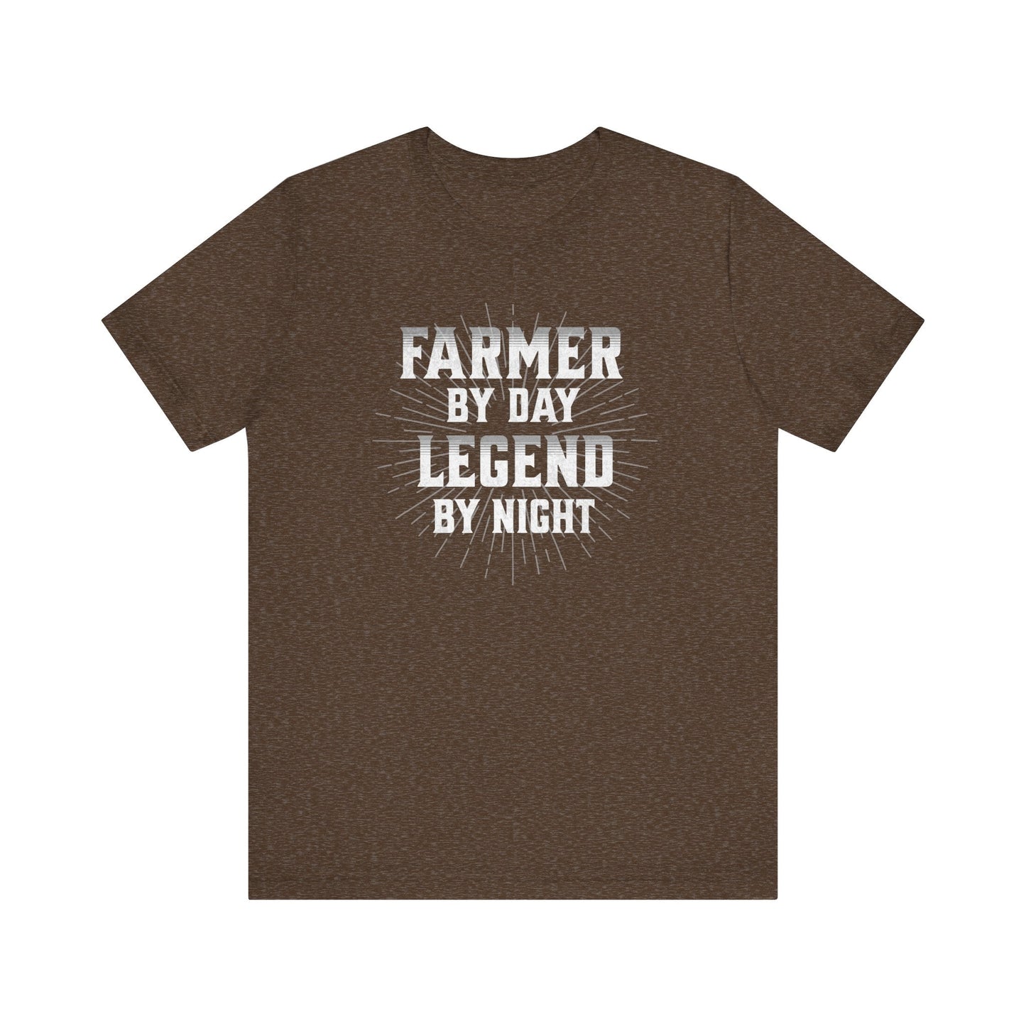 Farmer By Day Legend By Night T-Shirt – Funny Farming Graphic Tee, Unisex Casual Shirt Printify T-Shirt Nordic Seoul Designs LLC